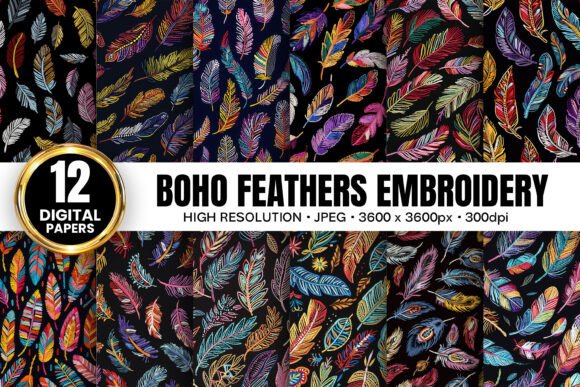 Boho Birds Feathers Embroidery: A Gift Shop Review