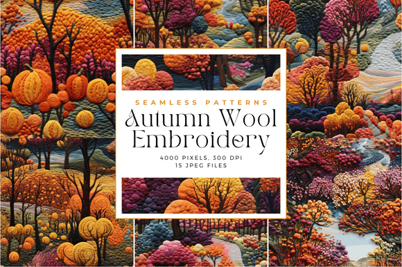 Charming Autumn Wool Embroidery Patterns
