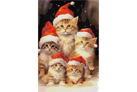 Charming Christmas Cats Counted Cross Stitch PDF