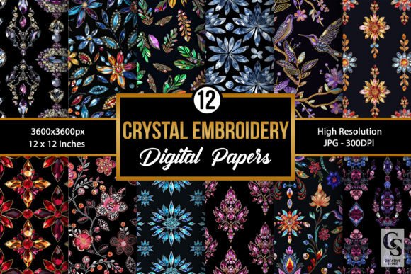 Crystal Embroidery Seamless Patterns Review