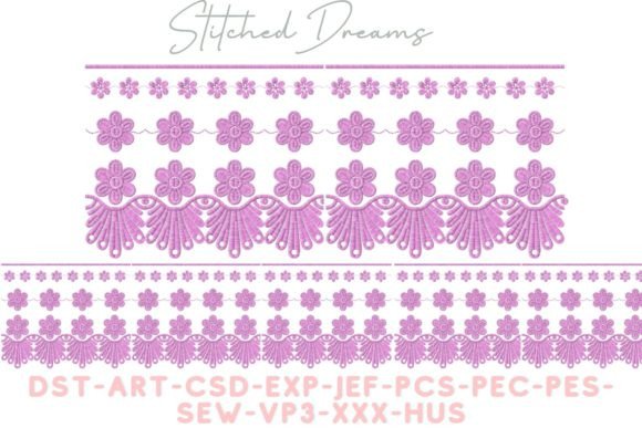 Elegant Border Embroidery Design for Holiday Creations