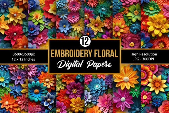 Exploring Rainbow Embroidery Flowers Patterns