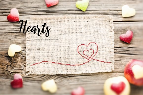 Hearts. Cross Stitch Pattern: A Festive Embroidery Delight