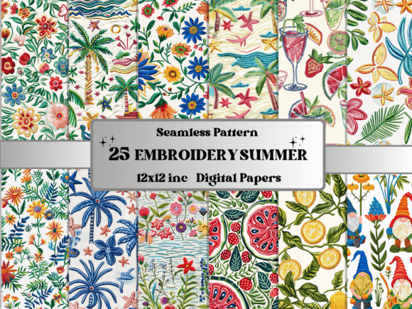 Seamless Embroidery Summer Pattern Paper Review