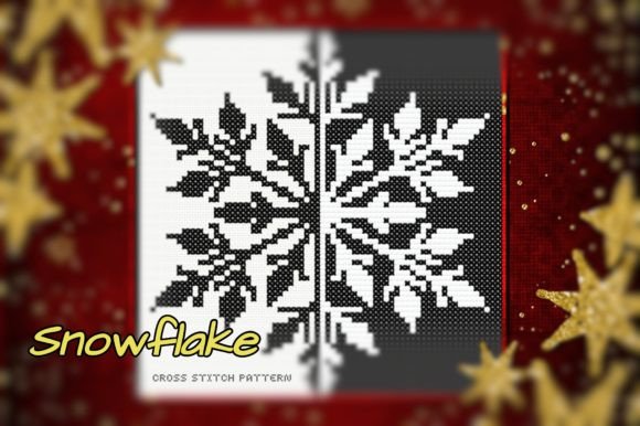 Snowflake. Cross Stitch Pattern: A Charming Christmas Design