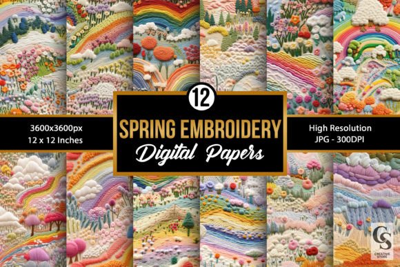 Spring Embroidery Seamless Patterns Review
